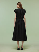 18MM Xiang Yun Silk Women Elastic Waist Maxi Dress GOELIA