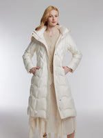 [Preview] Hooded Goose Down Belted Overcoat GOELIA