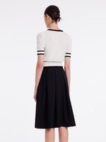 Classic Jacquard Knit Top And Half Women Skirt Two-Piece Set GOELIA
