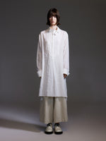 100% Ramie Loose Fit H-Line Unisex Long Shirt GOELIA