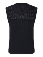 Lyocell Blend Rhinestone Women Knit Tank Top GOELIA