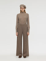 Wool High-Waisted Women Palazzo Pants GOELIA