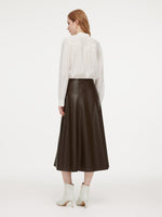 PU Leather Women A-Line Skirt GOELIA