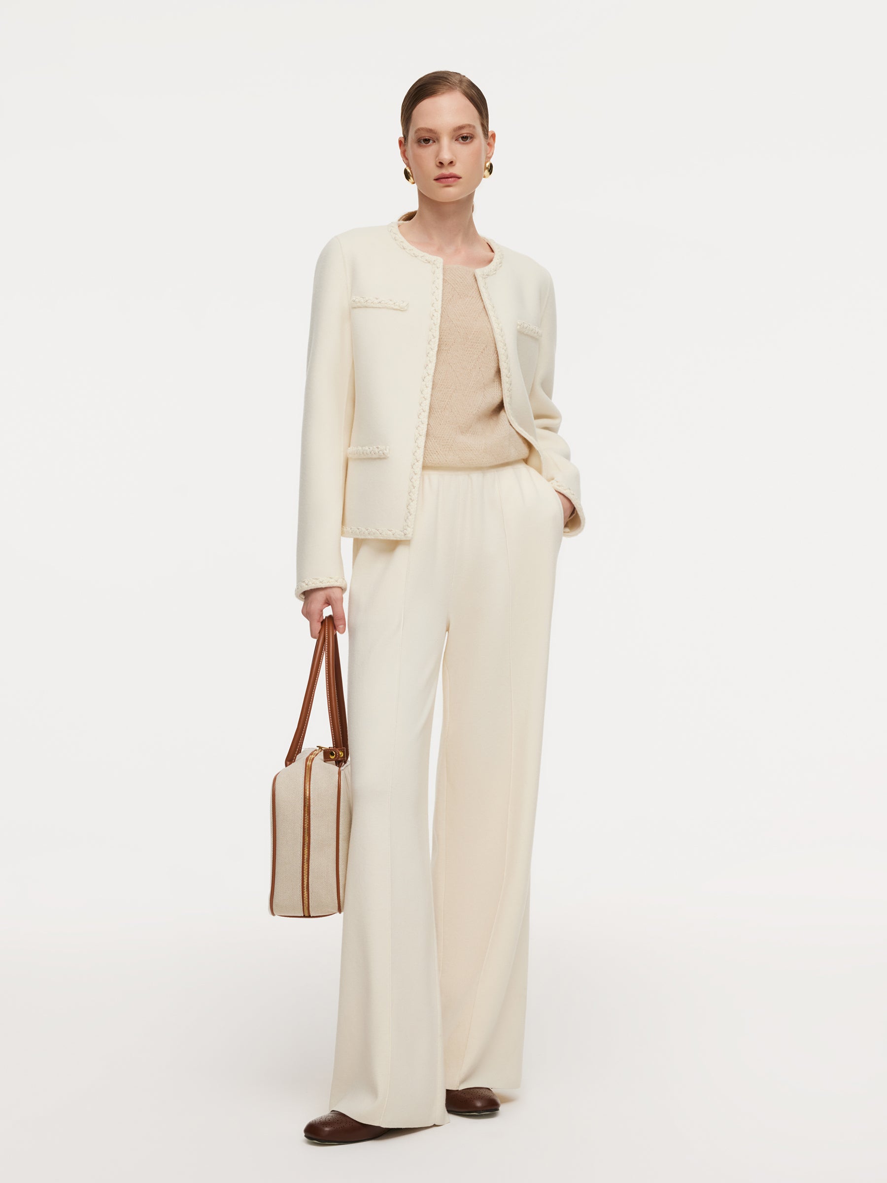 Cashmere Wool Blend Double-Faced Women Jacket GOELIA