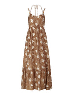 Tencel Blend Floral Print Women Strap Maxi Dress GOELIA