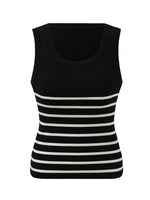 Acetate Cotton Knitted Striped Tank Top GOELIA