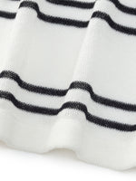 Lyocell Mulberry Silk Blend Stripe Women Knit Top GOELIA
