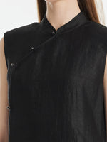 Xiang Yun Silk Asymmetric Hem Women Qipao Mini Dress GOELIA