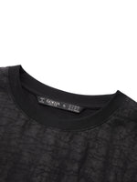 18MM Gambiered Canton Gauze Unisex Patchwork T-Shirt GOELIA