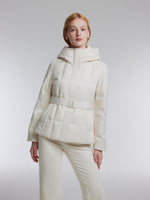 [Preview] Gathered Waist Belted Hooded Goose Down Jacket GOELIA