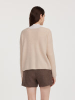 100% Cashmere Reversible Women Cardigan GOELIA