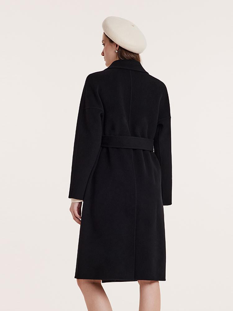 Pure Double-Faced Wool Notched Lapel Coat GOELIA