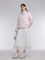 [Preview] Mandarin Collar Women Cropped Goose Down Jacket GOELIA