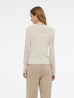 Tencel Wool Blend Women Flower Knit Top GOELIA