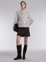 [Preview] Eco-friendly Faux Fur Collarless Women Coat GOELIA