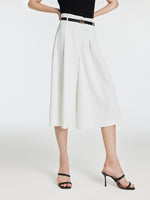 High-Waisted Mid-Calf Women Wide Leg Pants GOELIA