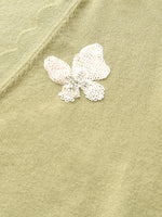 Tencel Blend Butterfly Embroidered Women Knit Top GOELIA