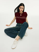 Denim High-Waisted Women Flared Jeans GOELIA