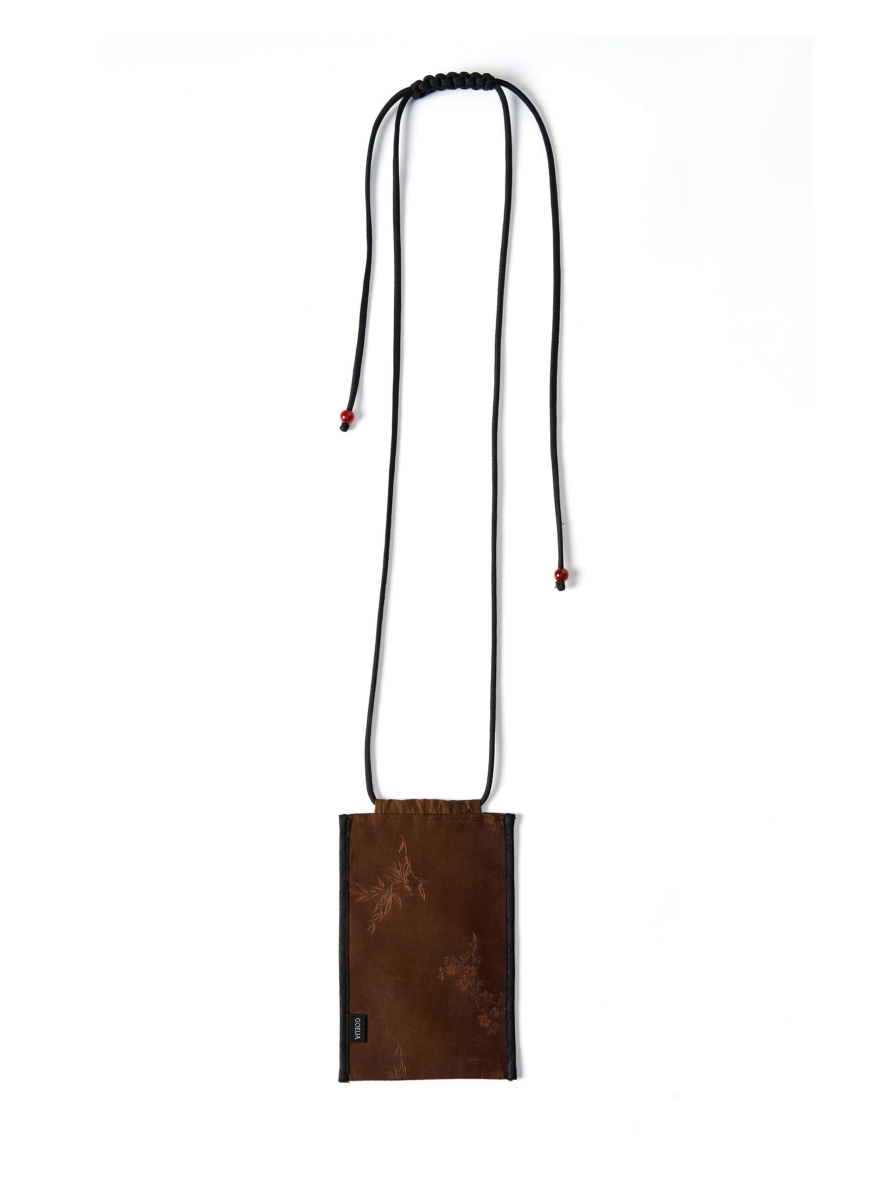 Dual-Color Gambiered Canton Gauze Crossbody Phone Bag GOELIA