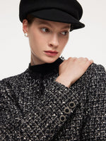 Wool Blend Tweed Cropped Jacket And Skirt Two-Piece Set GOELIA