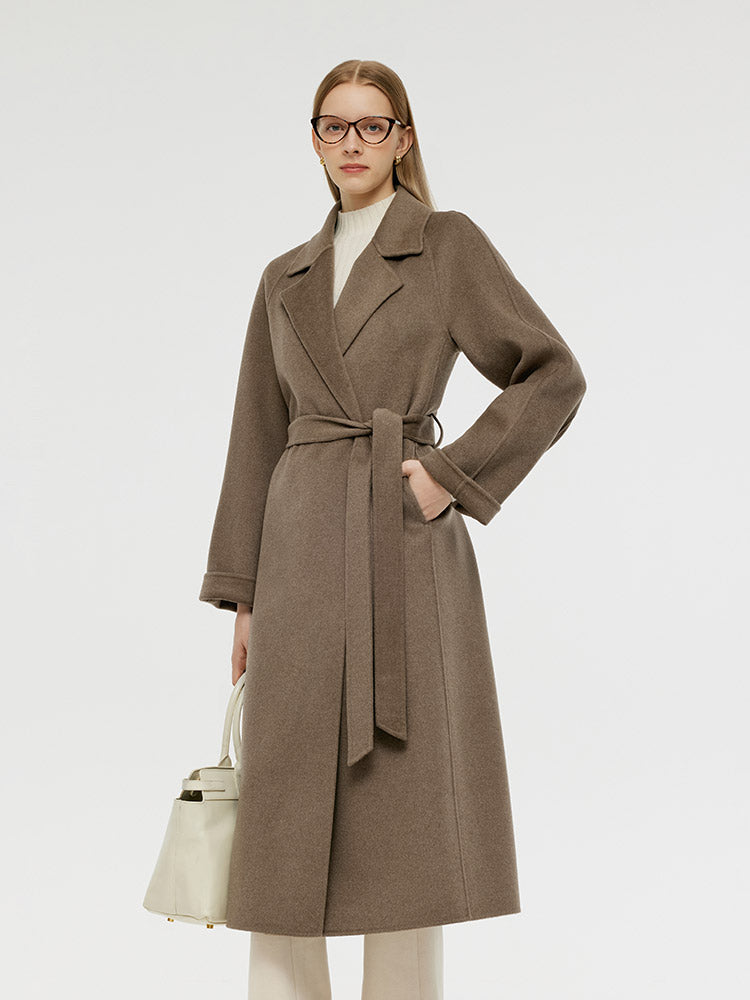 Wool Cashmere Unisex Hooded Wrap Coat