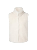 [Preview] 100% Shearling Wool Stand Collar Women Vest GOELIA