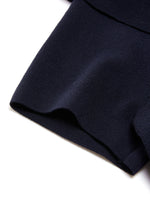 Tencel Blend Color Block Tie Front Women Knit Top GOELIA