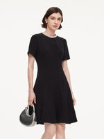 Triacetate Blend Beaded Neck Women Mini Dress GOELIA