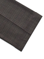 Brown Plaid Straight Leg Women Pants GOELIA