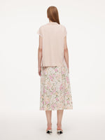 19MM Mulberry Silk Floral Print Women Skirt GOELIA