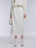 [Preview] Stretch Column Women TR Knit Skirt With Belt GOELIA