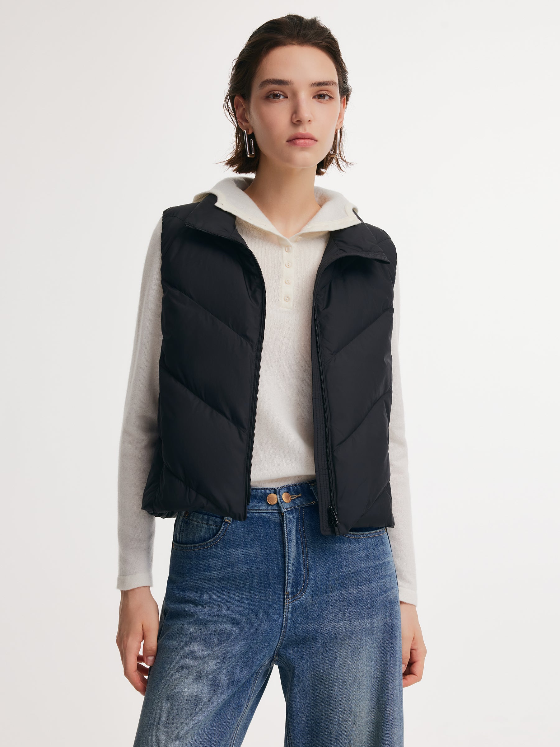 [Preview] Two-Way Zipper Goose Down Vest GOELIA