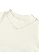 Wool Blend Mock Neck Women Sweater With Detachable Necklace GOELIA