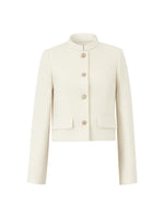 Goelia Women's Wool Blend Stand Collar Single-Breasted Women Jacket For Work And Daily GOELIA