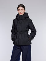 [Preview] Gathered Waist Belted Hooded Goose Down Jacket GOELIA