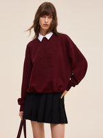 Four-Leaf Clover Embroidered Women Sweatshirt GOELIA