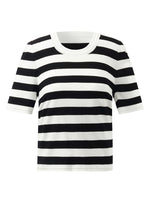 Round Neck Striped Knitted Women Top GOELIA