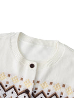 [Preview] Wool Blend Sheep Fair Isle Women Cardigan GOELIA