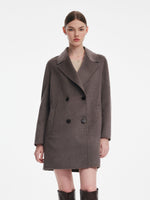 [Preview] Cashmere Wool Blend Double-Faced Women Mid-Length Coat GOELIA