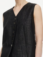 18MM Gambiered Canton Gauze Women Vest GOELIA