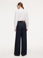 Denim Adjustable Waist Women Wide Leg Jeans GOELIA