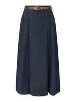100% Cotton Denim Women Culottes With Belt GOELIA