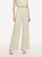 100% Acetate Straight Leg Women Pants GOELIA