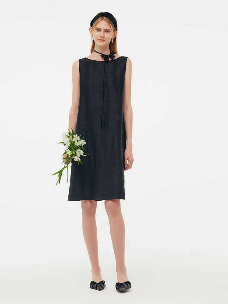 18MM Xiang Yun Silk Women Vest Mini Dress With Belt And Hairband GOELIA