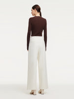 Adjustable Waist Straight Wide Leg Women Pants GOELIA