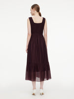 [Preview] Reversible A-Line Women Sleeveless Maxi Dress With Bowknot Ribbon GOELIA