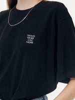 Acetate Loose Fit Letter Print Unisex T-Shirt GOELIA