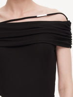 Lyocell Blend Off Shoulder Women Knit Top GOELIA
