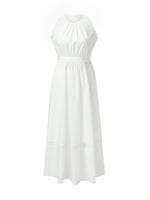 100% Cotton A-Line Women Maxi Vest Dress GOELIA