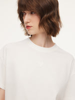 Asymmetrical Hem Heart Decorated Women T-Shirt GOELIA